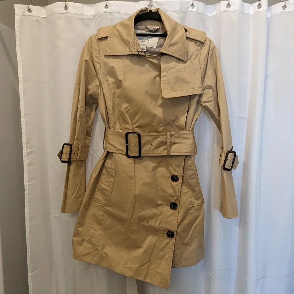 Banana Republic x Olivia Palermo Bell-Sleeve Asymmetrical Trench Coat | XS - Picture 2 of 9